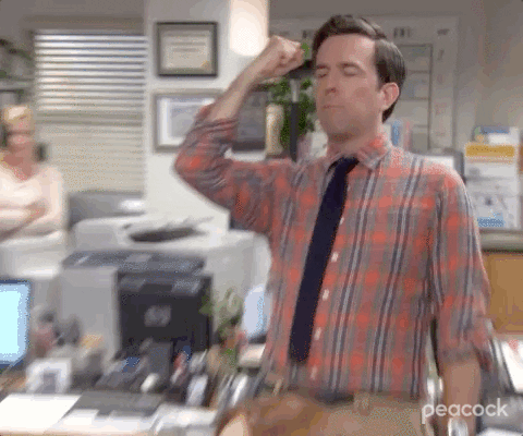A gif funnily depicting light bulb moment