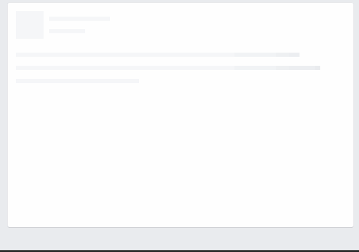 Facebook Card Placeholder Loading Experience